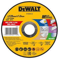 Disc DeWalt taiere multi-material, drept, 125x22.2x1.0 mm Dewalt - imagine 1