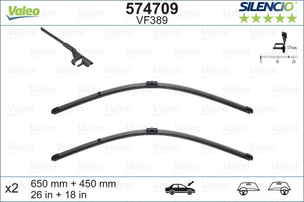 Set stergator Valeo Silencio Flat Valeo - imagine 1