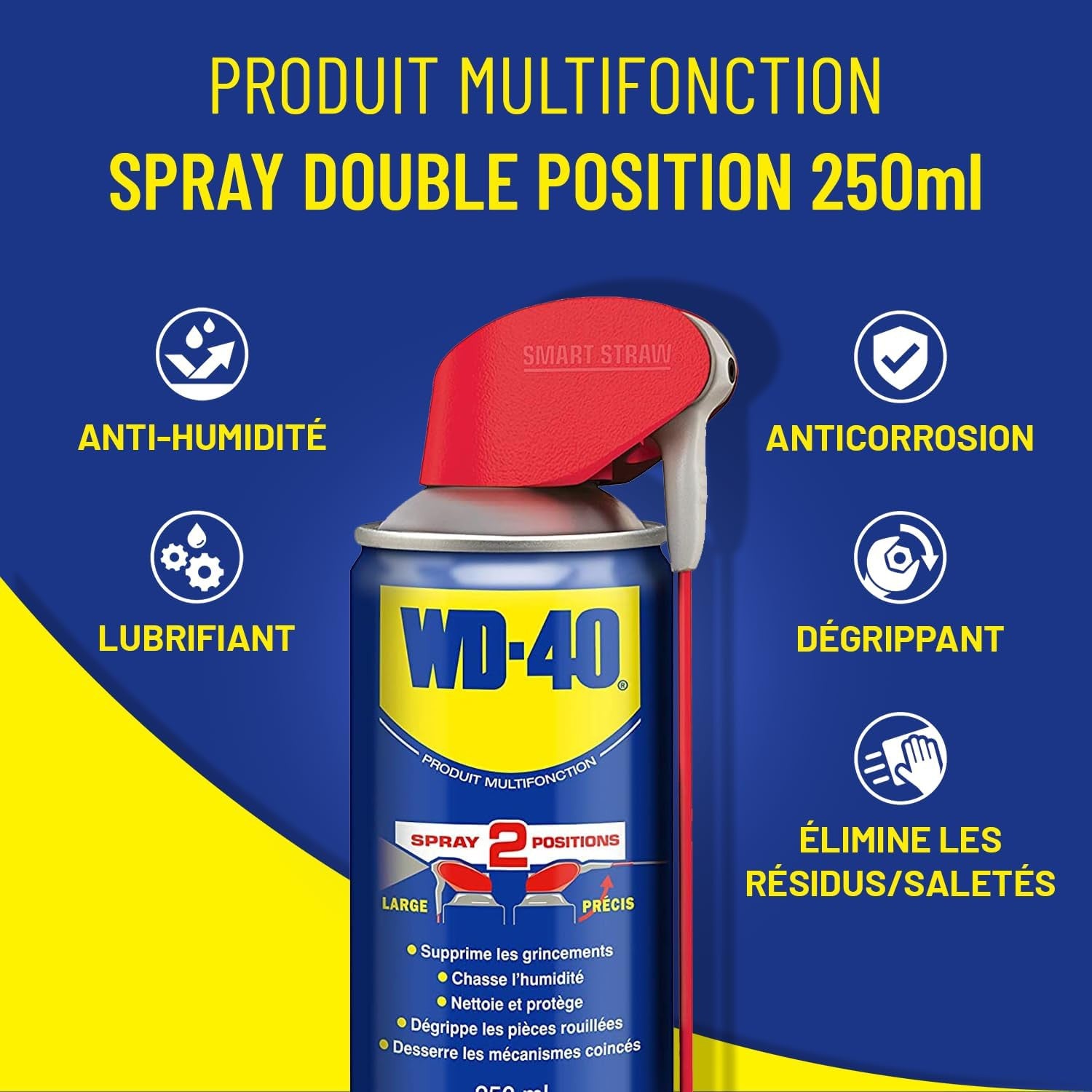 Lubrifiant multifunctional WD-40 Smart Straw 250ml WD40 - imagine 3