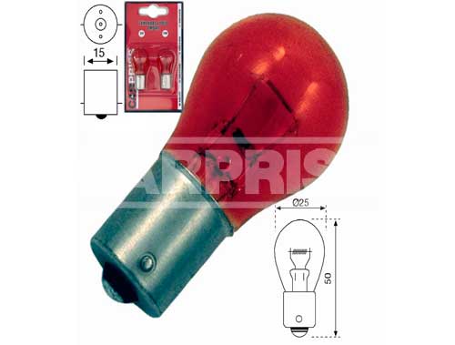 Bec Carpriss PY21W 24V 21W BAU15s Portocaliu Set 2 buc Carpriss - imagine 1