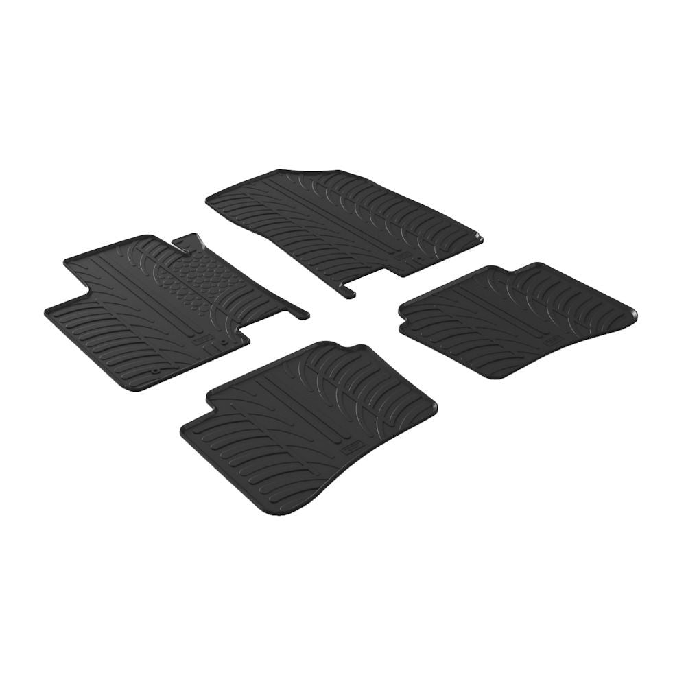 Covorase cauciuc Hyundai I20 2014- Negru culoare Negru, presuri Gledring, 4 buc. Gledring - imagine 1