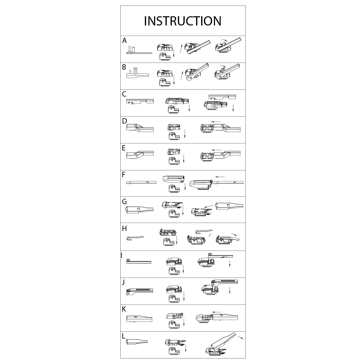 Ștergător profesional 26"/65cm - multiadaptor - CARGUARD Carguard - imagine 3