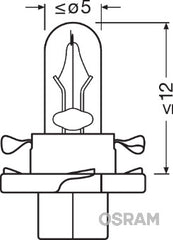 BEC BORD BX8.4D SOCLU BEJ 12V 1.5W SET 10 BUC OSRAM