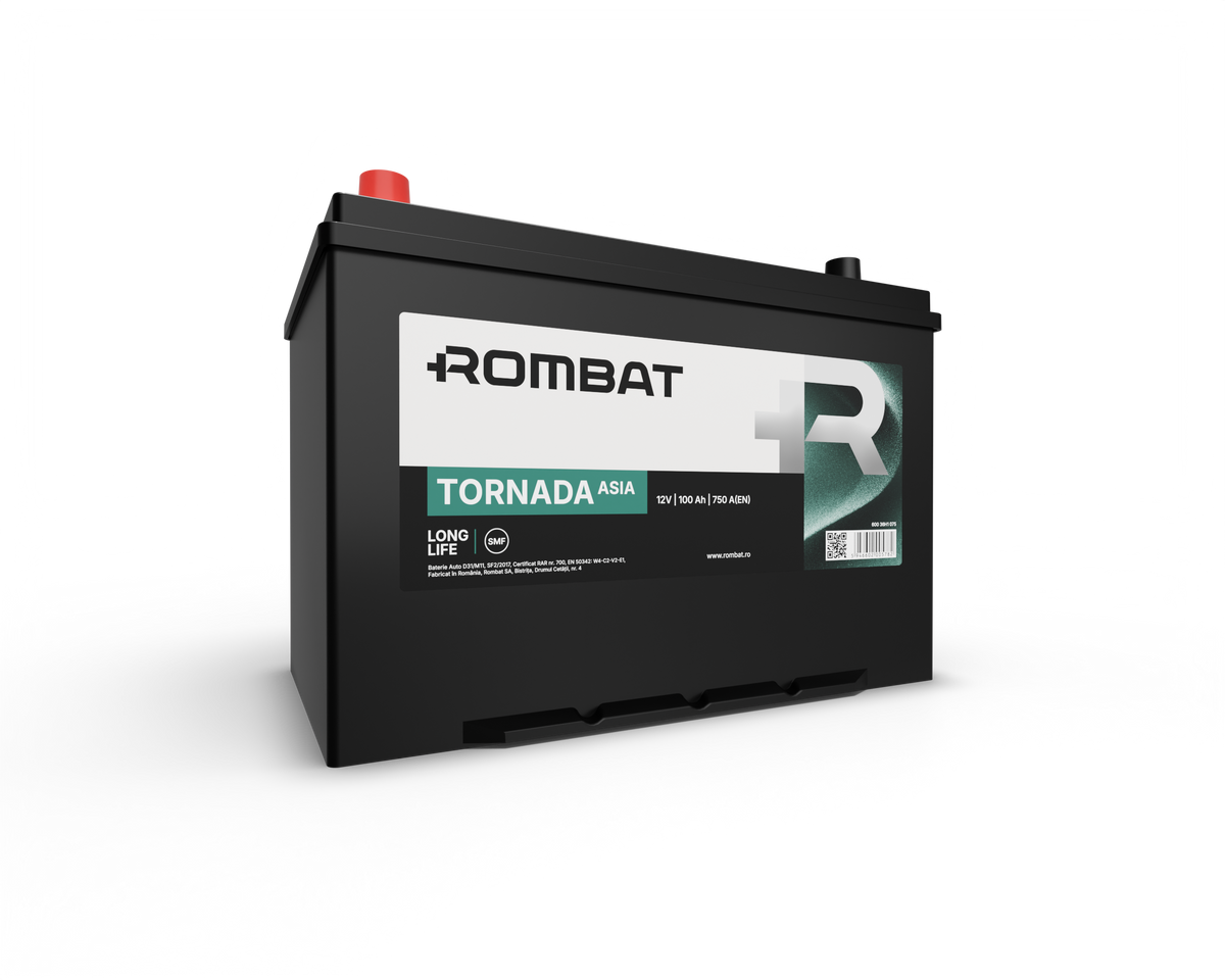 Acumulator Rombat Tornada Asia 100 Ah 750A [Bornă Inversă] Rombat - imagine 1