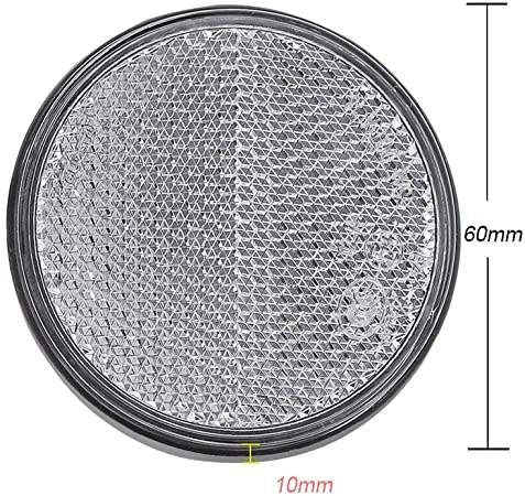 Catadioptru rotund autoadeziv 60mm Alb Runkit - imagine 1