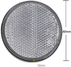 Catadioptru rotund autoadeziv 60mm Alb Runkit - imagine 1