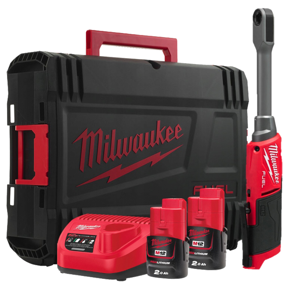 Antrenor cu clichet Milwaukee M12 FPTR-202X, FUEL™ INSIDER™ PASS-THROUGH, 2 x acumulator M12 B2, 1 x încărcător C12 C, 1 x cutie HD, cod 4933499411 Milwaukee - imagine 1