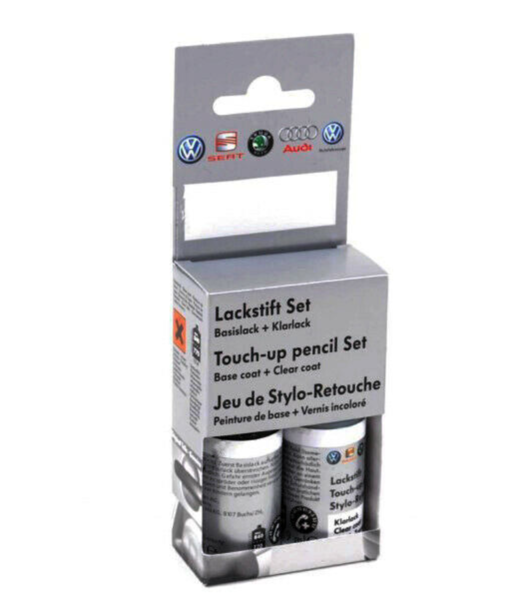 Creion de retusare cu vopsea originala Volkswagen Deep Black LC9X/2T/C9X LST0P2C9X VAG - imagine 1