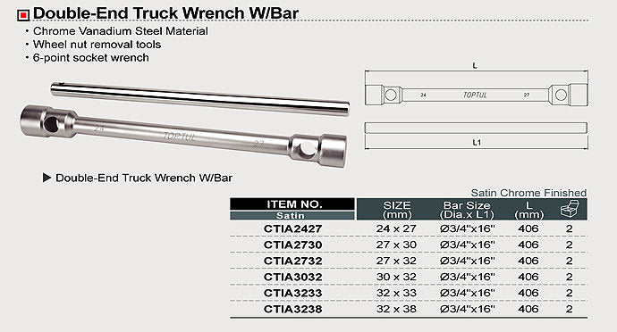 Cheie tubulara roti camion 27/30 Toptul - imagine 2
