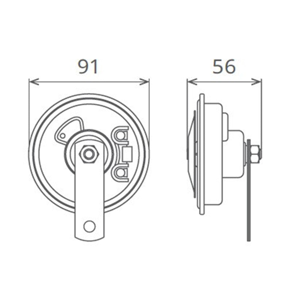 CLAXON ELECTROMAGNETIC, TIP DISC, 24V 3A TON INALT