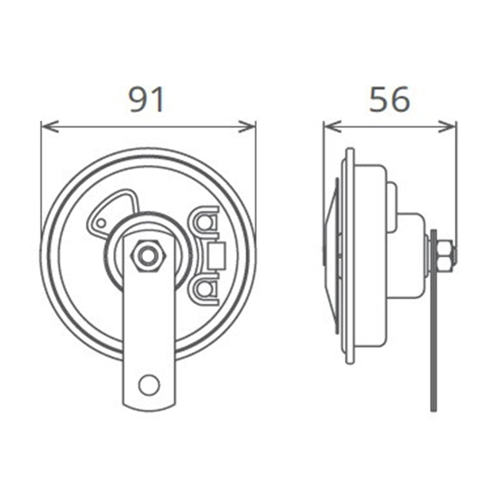 CLAXON ELECTROMAGNETIC, TIP DISC, 24V 3A TON JOS