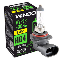 Bec Halogen Winso Hyper +30% HB4 - 12V, 55W P22d ● 3200K Winso - imagine 1