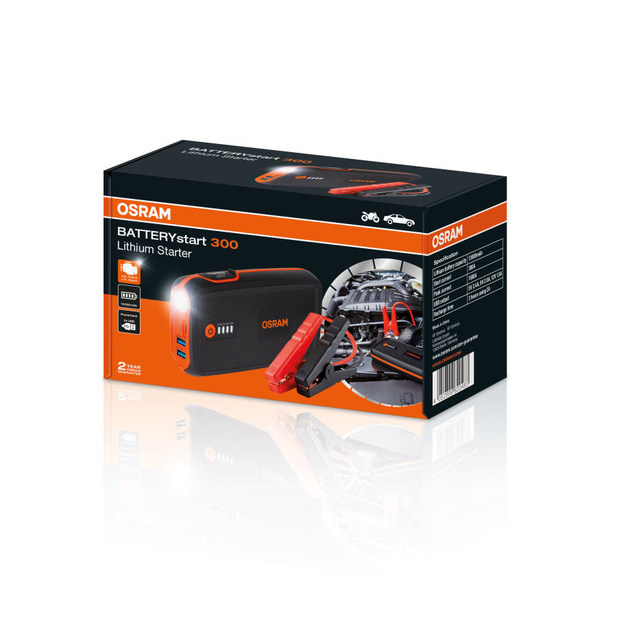 Jump starter pentru pornire masina, acumulator extern power bank 13000 mAh Osram Batterystart 300 Osram - imagine 2
