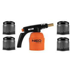 Lampă de sudură cu gaz pe cartușe de 190 g + 4 cartușe de gaz reîncărcabile 20-045 NEO Neo Tools - imagine 1
