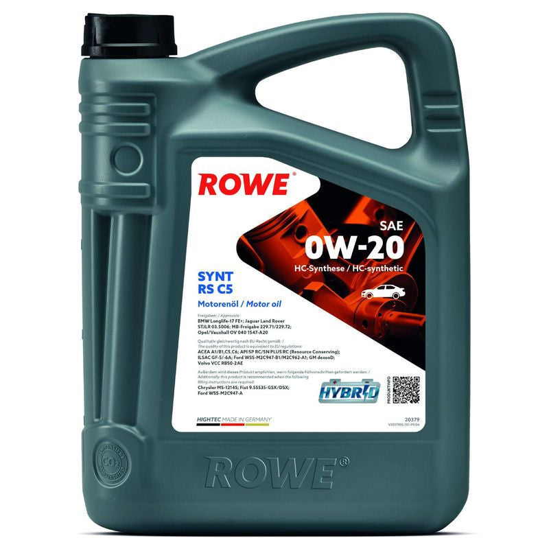 ULEI MOTOR TURISME ROWE HIGHTEC SYNT RS C5 SAE 0W20 5L Rowe - imagine 1