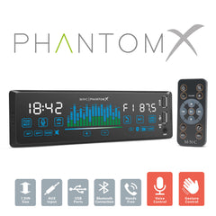 Player auto „PhantomX” - 1 DIN - 4 x 50 W - versiune gestuala - BT - MP3 - AUX - USB Carguard - imagine 1