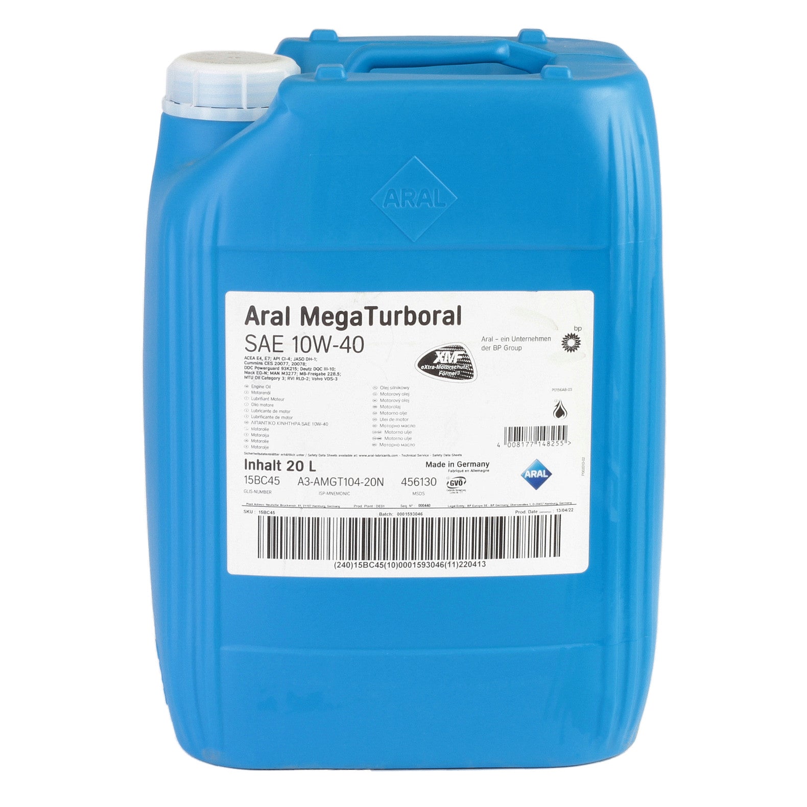 Ulei motor Aral Mega Turboral 10W40 20L Aral - imagine 3