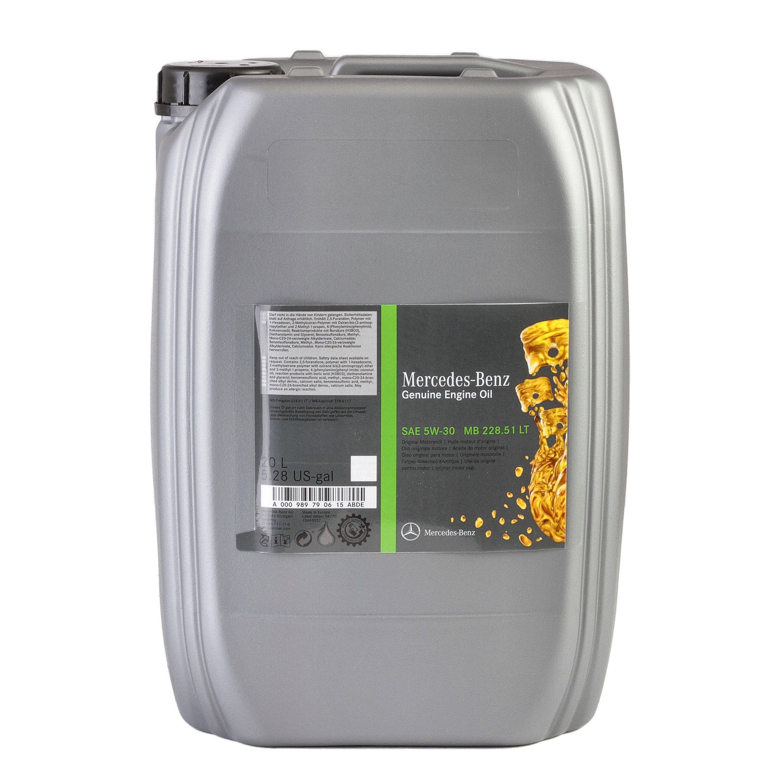 Ulei motor Mercedes 5W30 LT (MB 228.51) 20L Mercedes-Benz - imagine 1