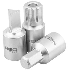 Set chei desfacere buson scurgere ulei diverse marci auto 18 buc, 3/8 " Neo Tools - imagine 3