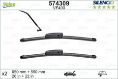 Set lamela stergator Valeo Silencio FlatBlade OE 650/550 mm Valeo - imagine 1
