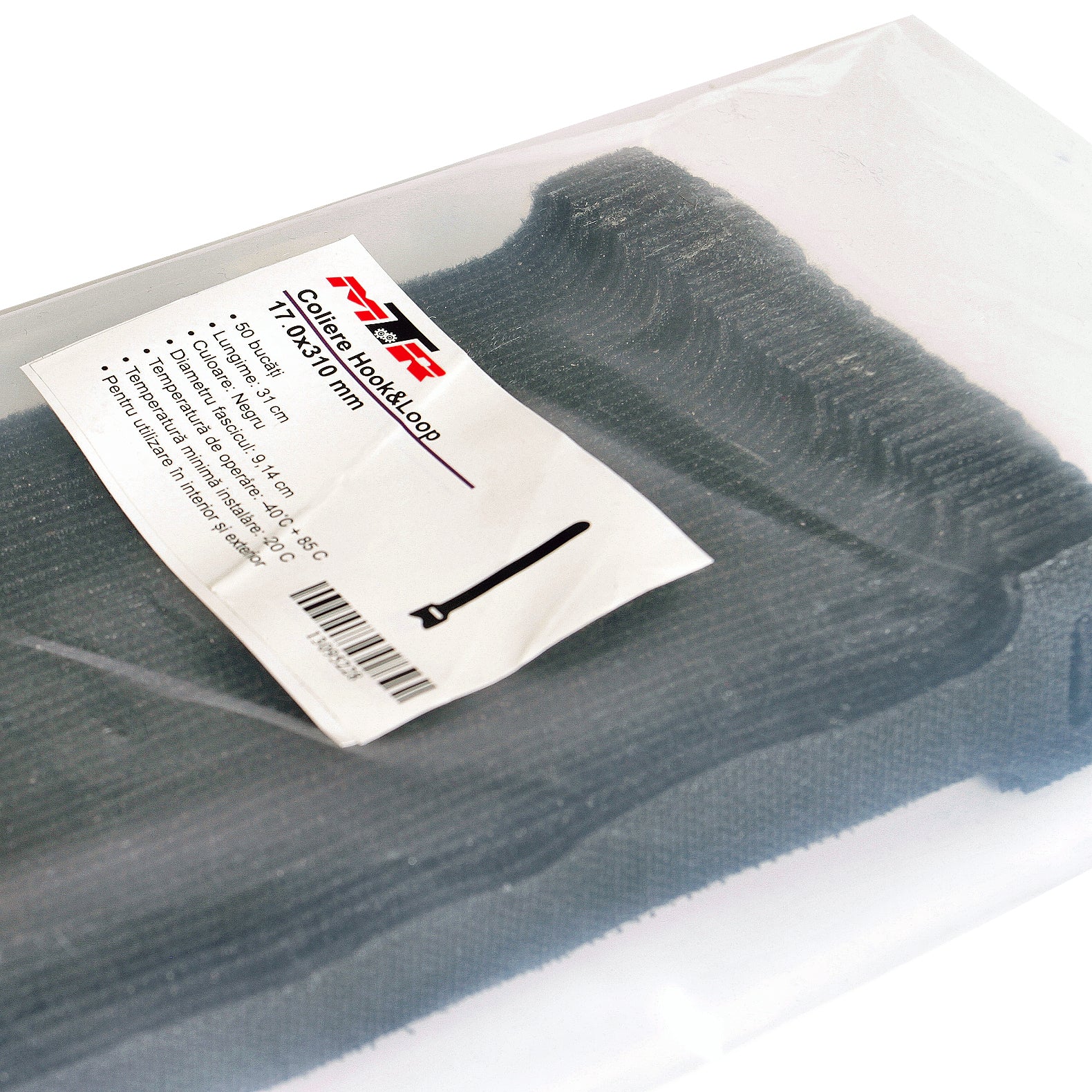 Cleme pentru cabluri negre 17x310mm 50 buc MTR - imagine 3