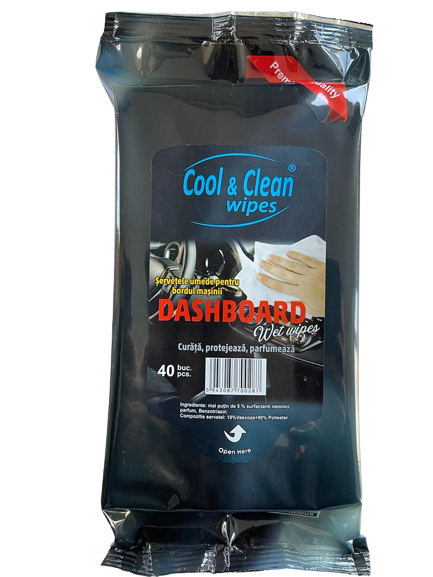 Servetele umede pentru bord Cool&Clean Wipes 40 buc Cool&Clean - imagine 1
