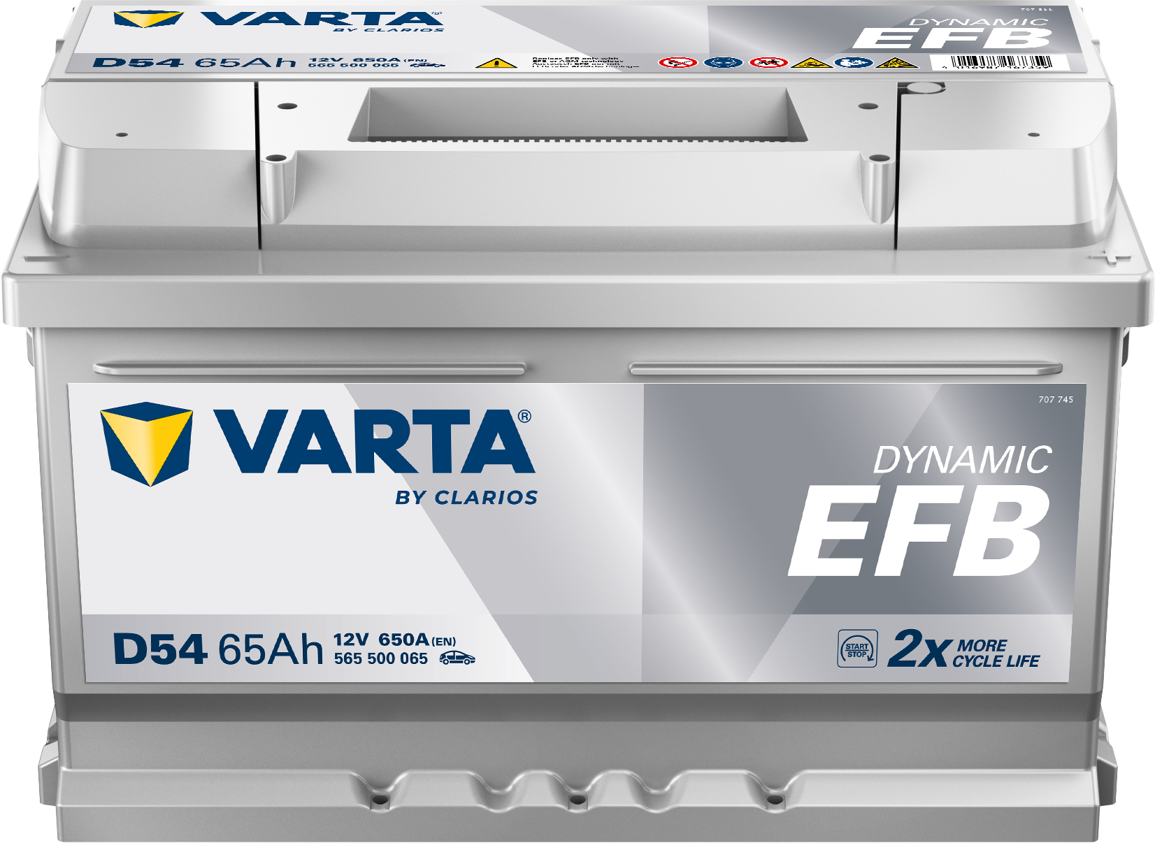 Acumulator Varta Blue Dynamic EFB  65 Ah Start-Stop Varta - imagine 3