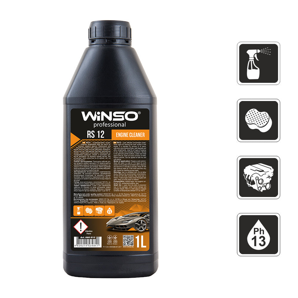 Solutie curatare motor Winso Professional RS 12 Engine Cleaner 1L Winso - imagine 1