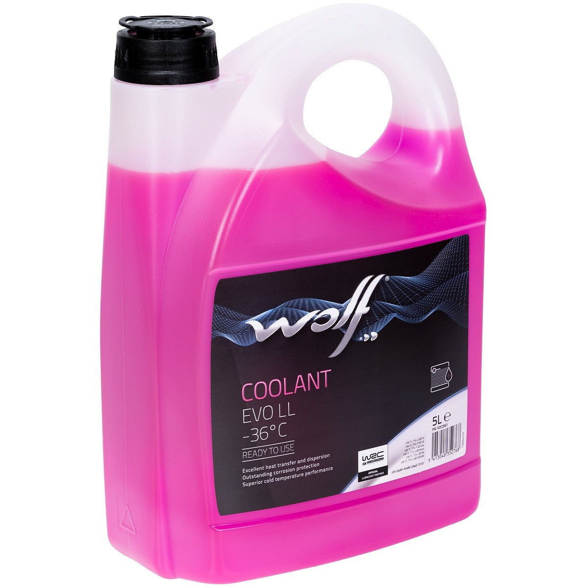 Antigel diluat WOLF COOLANT EVO LL  Rosu (G12|G13|G12++|G12+|G11)  (-36°C) 5L Wolf - imagine 1