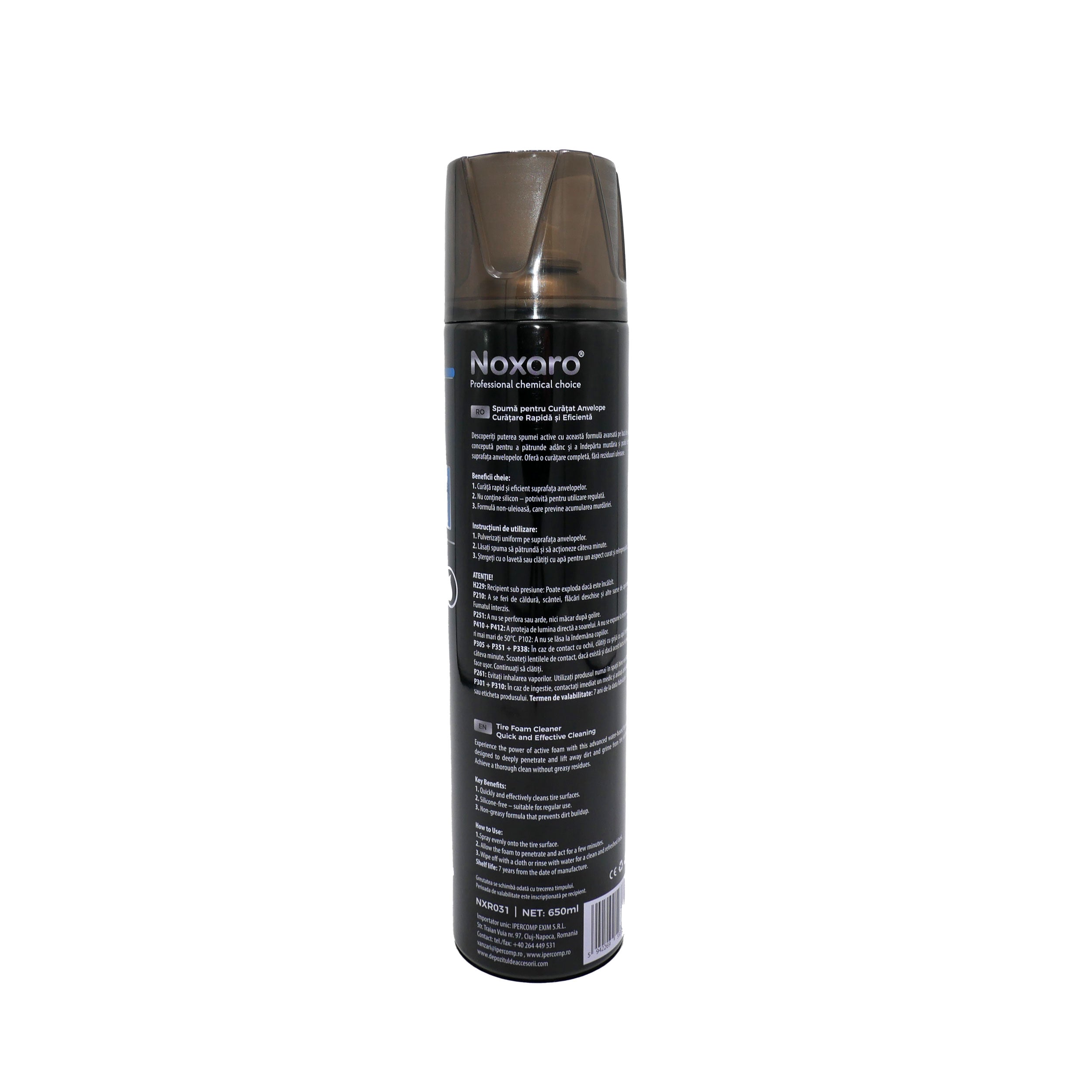 Spray curatat anvelope cu spuma pe baza de apa 650ml NOXARO Noxaro - imagine 1