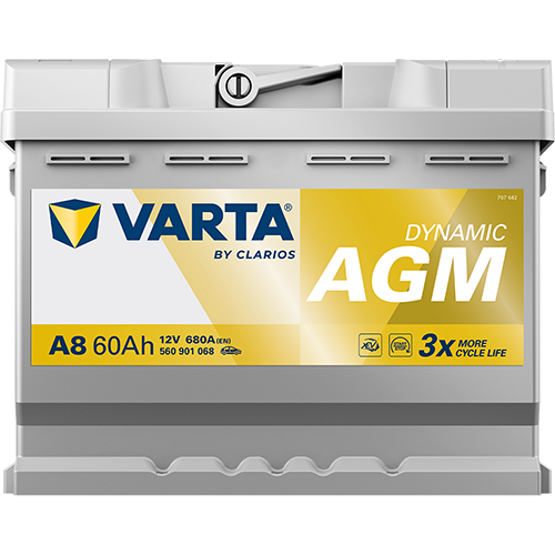 Acumulator Varta Silver Dynamic AGM 60 Ah 680A [Start-Stop] Varta - imagine 3