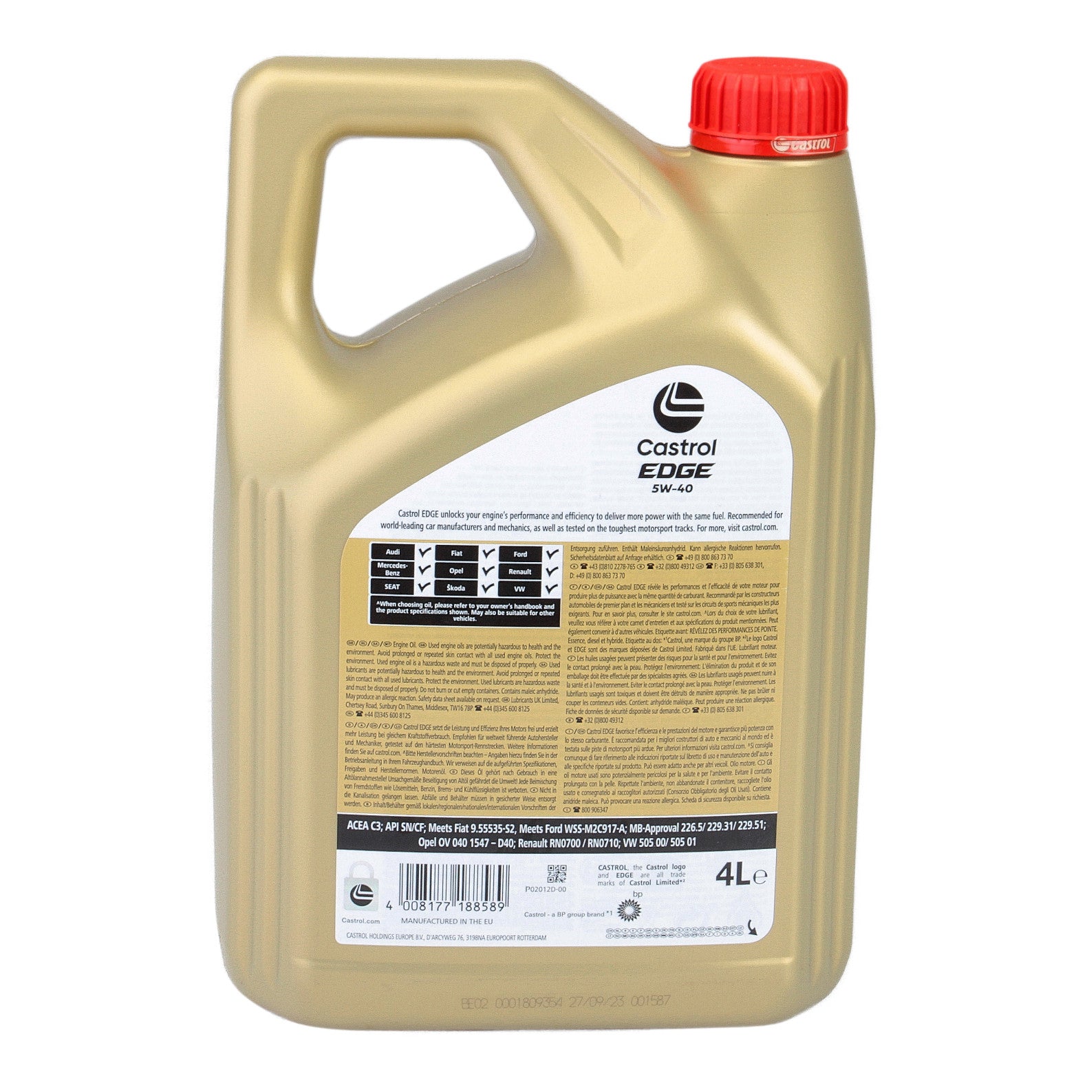 Ulei motor Castrol Edge 5W40 4L Castrol - imagine 3