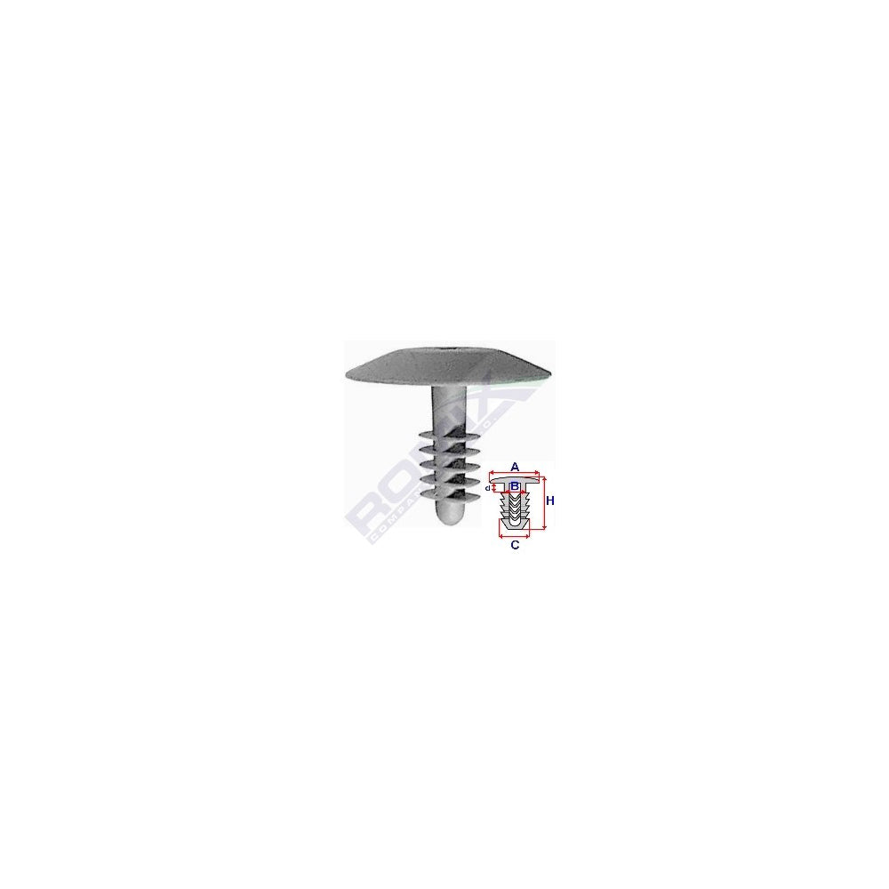 CLIPS TAPITERIE PENTRU UNIVERSAL 10.6X12MM - GRI SET 10 BUC