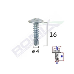 SURUB AUTOFORANT DIN ZINC 4.2X16 SET 100 BUC