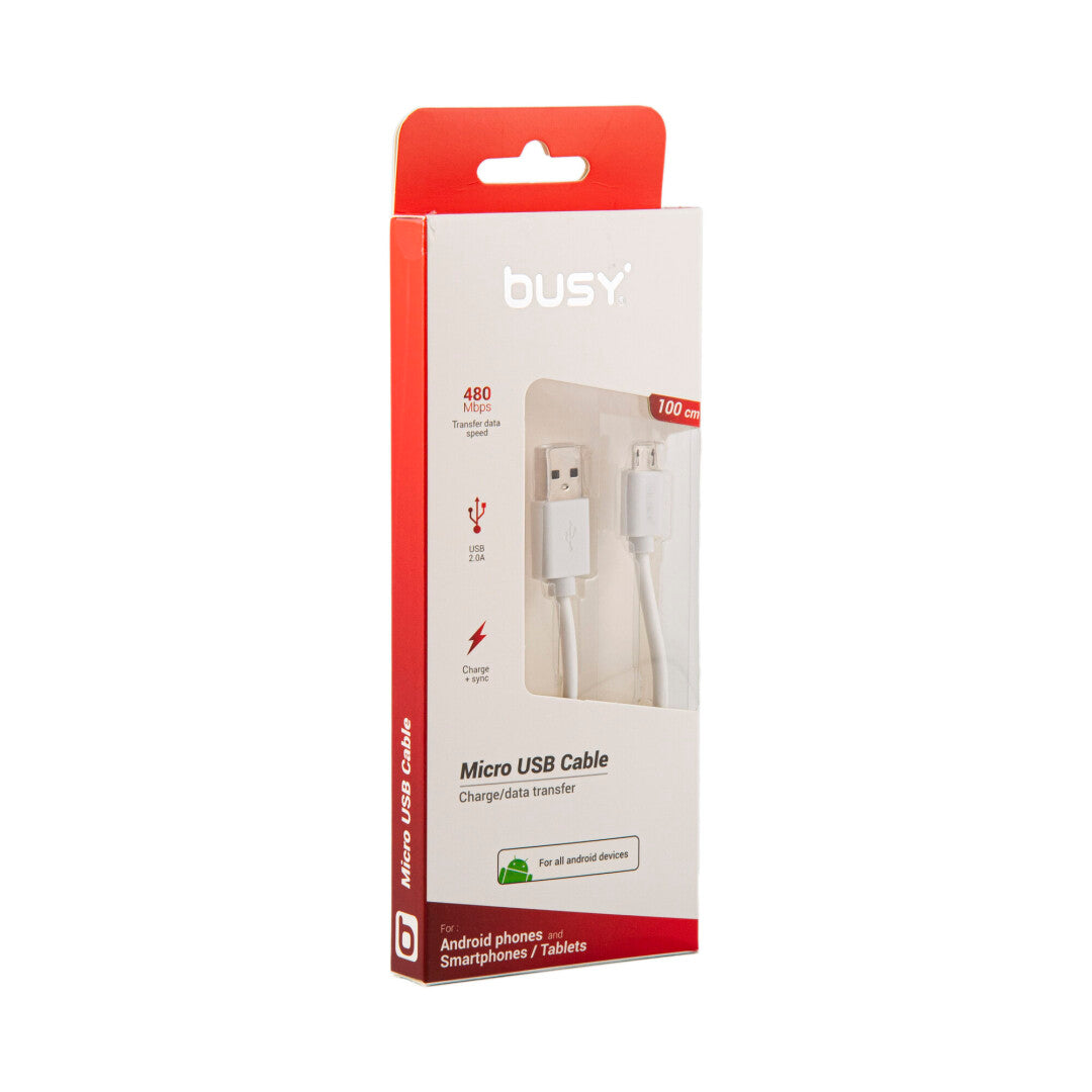 Cablu Micro USB 1m Busy - imagine 1