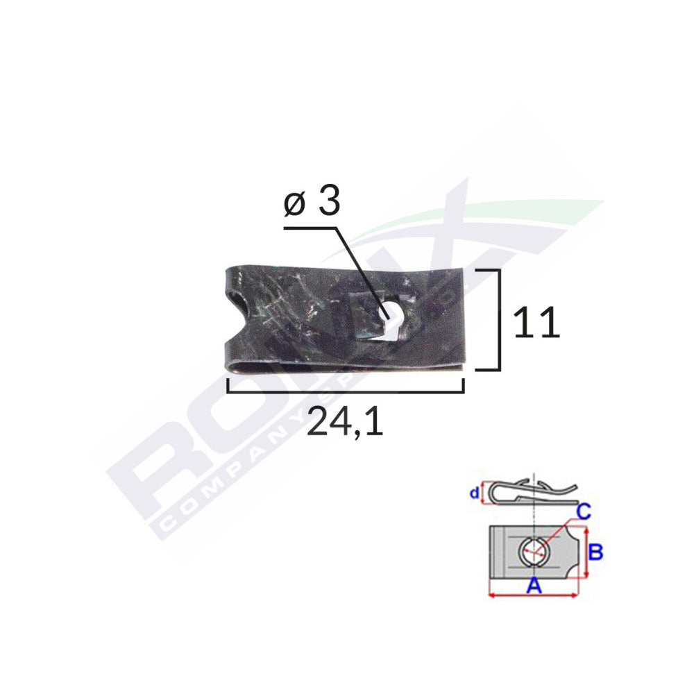 CLIPS FIXARE UNIVERSAL - NEGRU SET 25 BUC