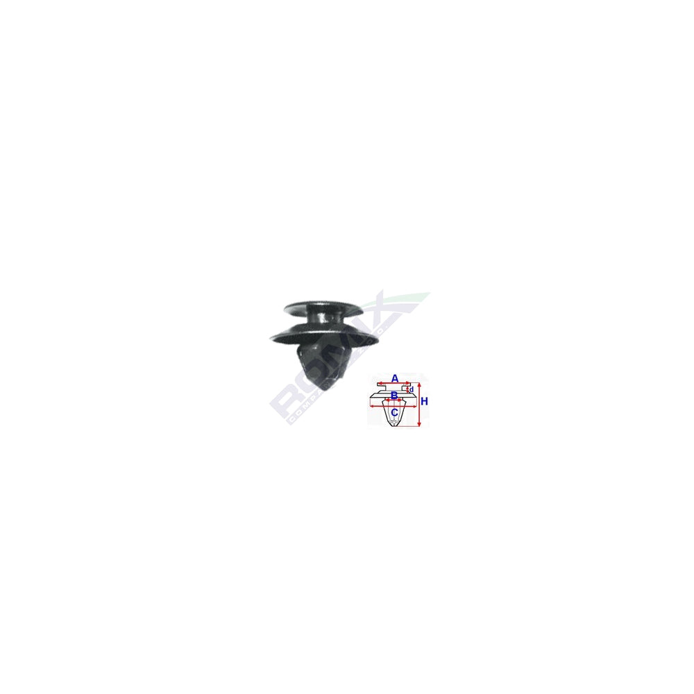 CLIPS TAPITERIE PENTRU MERCEDES 8.1X13.2MM - NEGRU SET 10 BUC