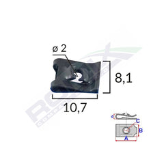 CLIPS FIXARE UNIVERSAL - NEGRU SET 25 BUC
