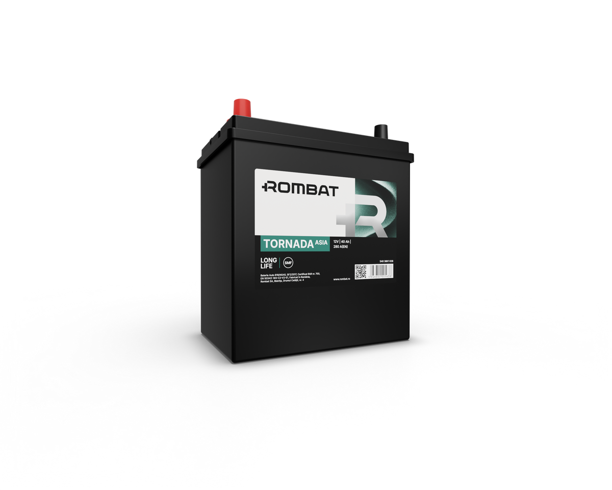 Acumulator Rombat Tornada Asia NS40 DM 40 Ah 300A [Bornă Inversă] Rombat - imagine 1