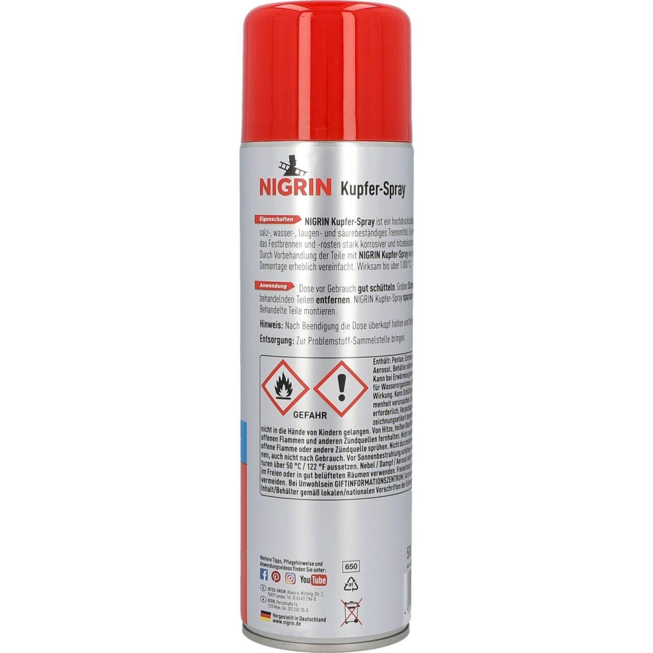 Spray cupru, Nigrin, 500 ml Nigrin - imagine 1