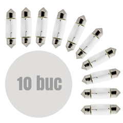 Bec MTR C5W SV8.5 12V 5W Set 10 buc MTR - imagine 1