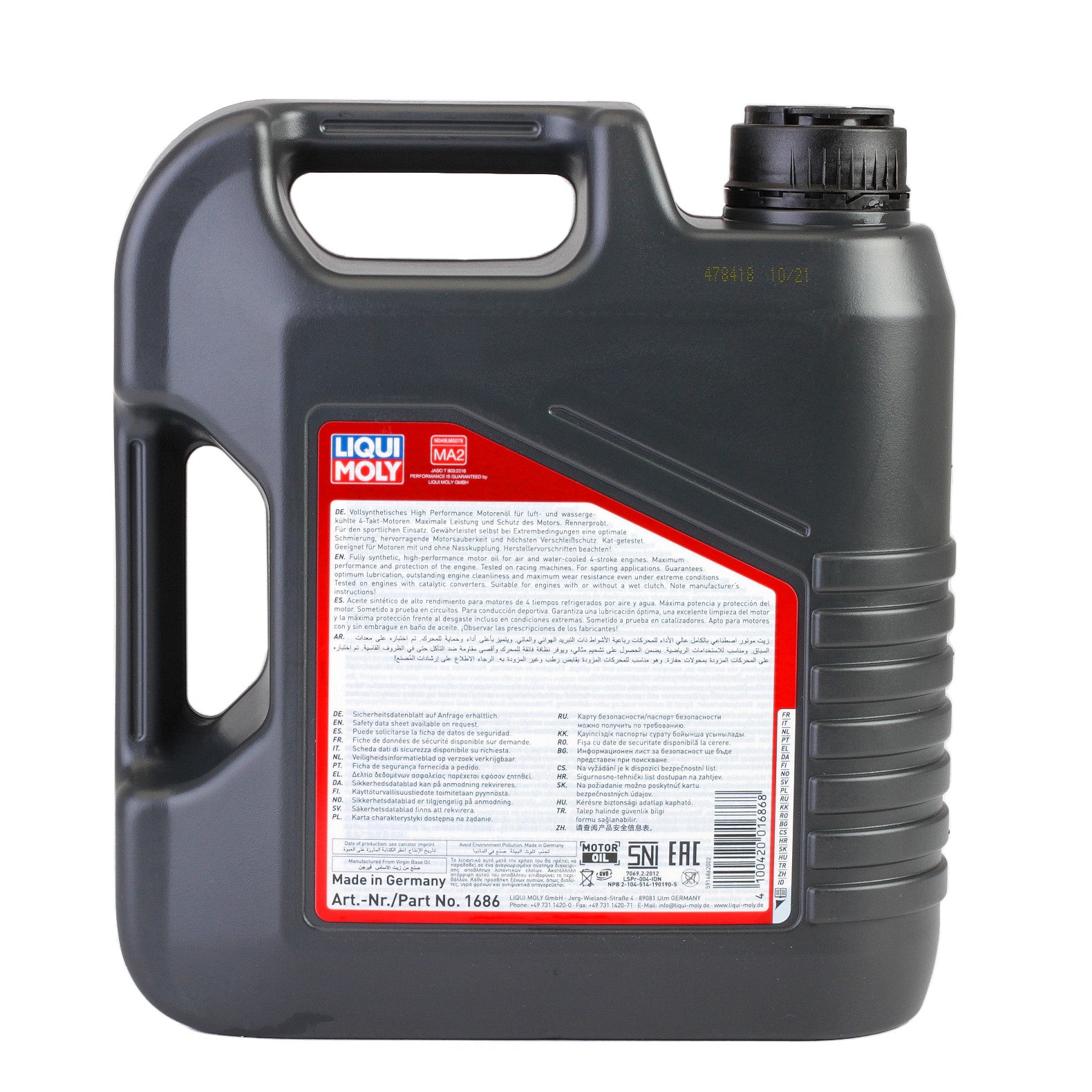Ulei moto Liqui Moly Racing 4T 10W50 4L Liqui Moly - imagine 3