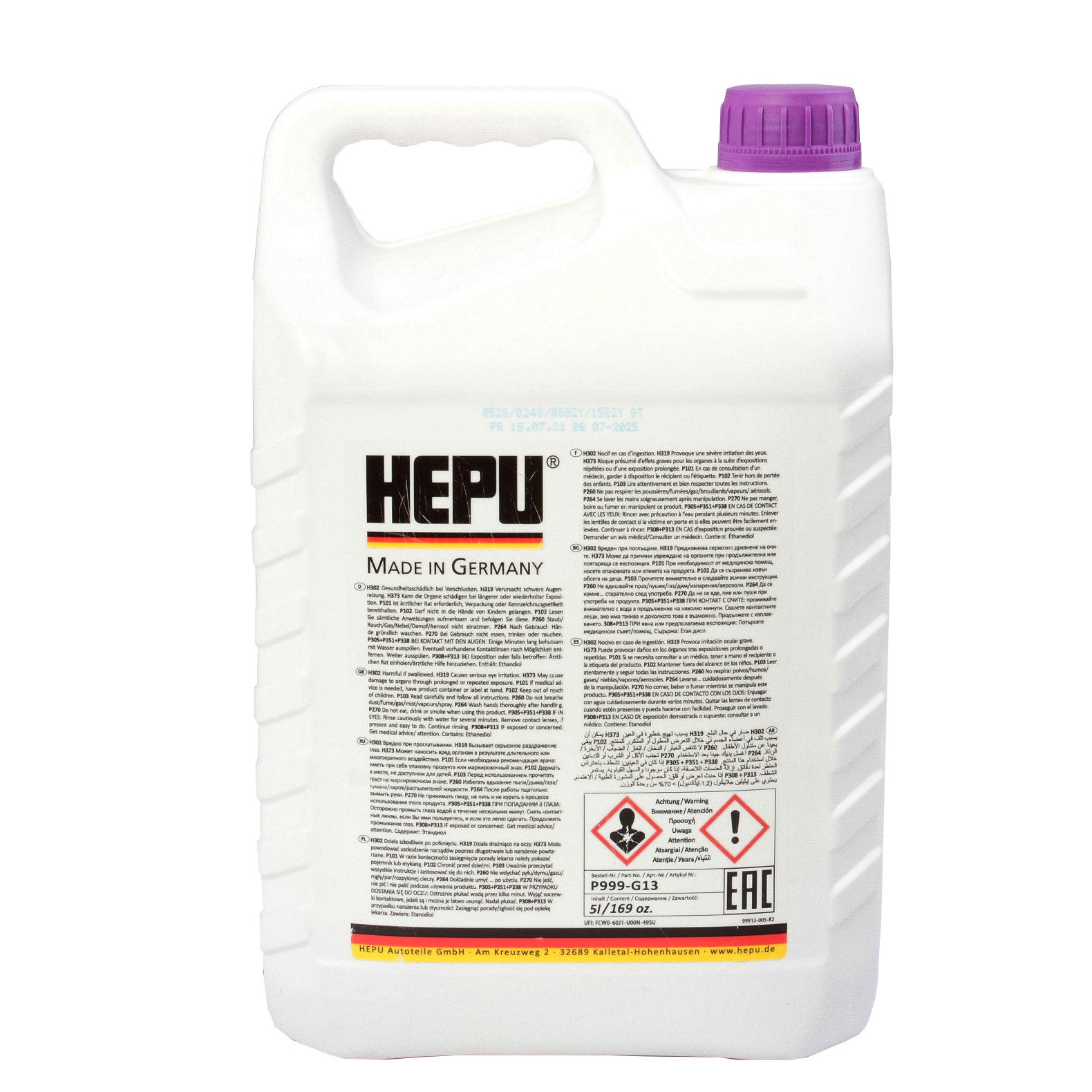 Antigel concentrat Hepu G13 5L Hepu - imagine 3