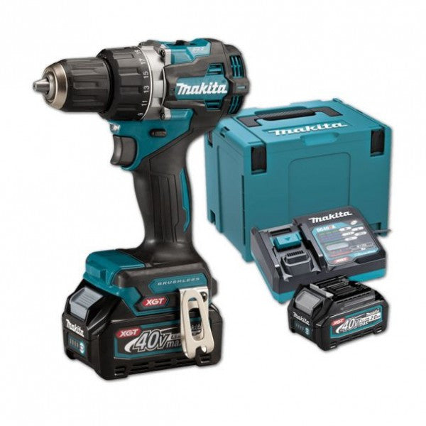 Masina de gaurit si insurubat cu 2 acumulatori, Li-Ion, 40 V, 2 Ah, 64 Nm, valiza Makita - imagine 1