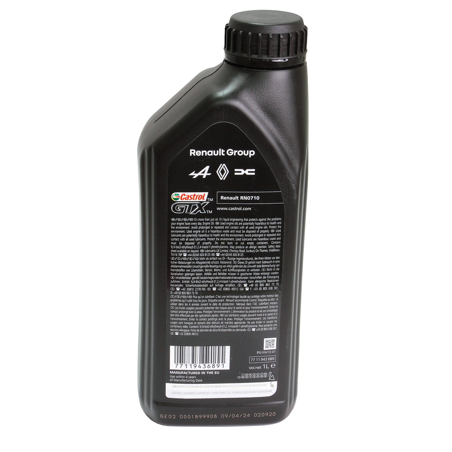 Ulei motor turisme Renault-Castrol Rn-Spec 5W40 RN710 1L Renault - imagine 6