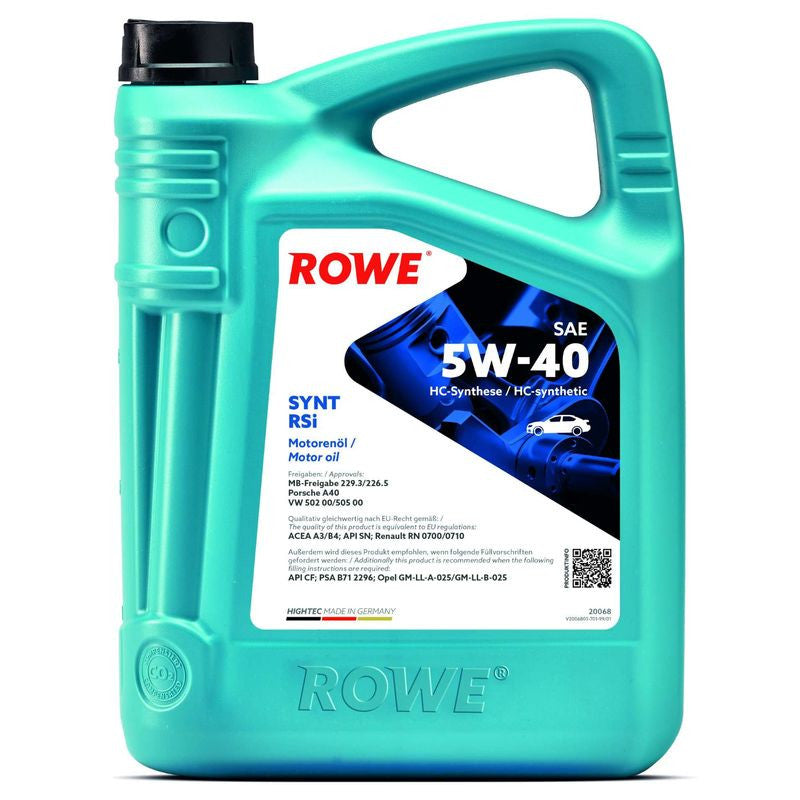 Ulei motor turisme Rowe HighTec Synt RSi SAE 5W40 4L Rowe - imagine 1