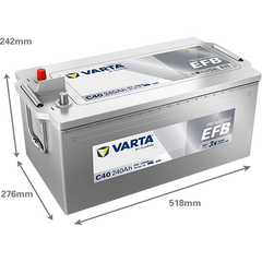 Acumulator Varta Promotive EFB 240 Ah Varta - imagine 2