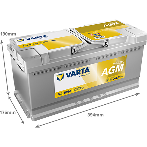 Acumulator Varta Silver AGM Dynamic 12V 105Ah Varta - imagine 2