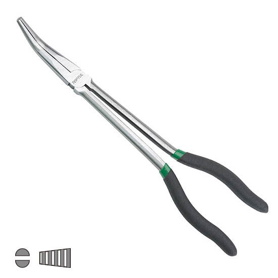 Cleste cu varf indoit lung 45 grade Toptul - imagine 1