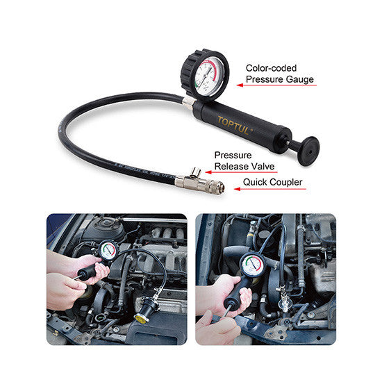 Kit testare presiune sistem racire Toptul - imagine 2